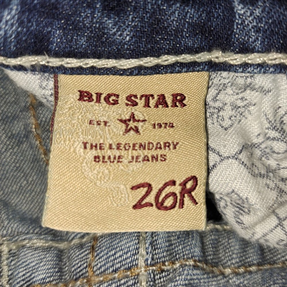 Big Star Women's Maddie Boot Cut Mid Rise Fit Distressed Jeans size 26 R - Picture 8 of 14